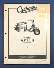1960 Cushman Motors Scooter Series 60 Parts List Vintage Dealer Catalog picture