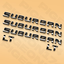 3D Glossy Black For Suburban Letters Sticker Decal Nameplate Emblems 2007-2020 picture