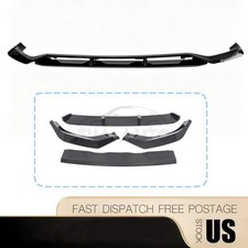 Gloss Black For Audi Q7 S-line MK2 2019-2023 GT Style Front Bumper Lip Spoiler picture