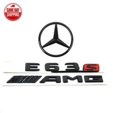 Gloss Black/Red E63S AMG Rear Trunk Emblem Badge For MB W213 E63 E63s 2016-19 picture