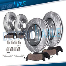 Front Rear Drilled Rotors + Brake Pads for 1999 - 2003 2004 Jeep Grand Cherokee picture