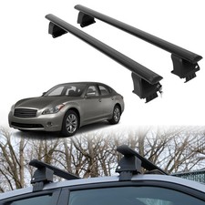 Roof Rack Crossbars for INFINITI M56 2011-2013 Fits Naked Roof - Black picture