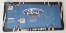 FORD Built Ford Tough Chrome Metal License Plate Frame, Official Licensed picture