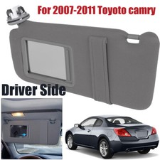 Gray Sun Visor for 2007-2011 Toyota Camry Left Driver Side w/ Sunroof Light Lamp picture