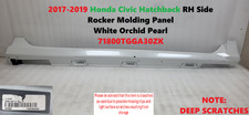 2017-2019 Honda Civic Hatchback RH Side Rocker Molding Panel White Orchid Pearl picture