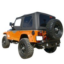6pcs For 97-06 Jeep Wrangler TJ Replacement Front & Rear Soft Top + Upper Skins picture