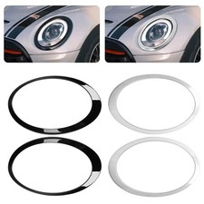 Pair For MINI Clubman F54 2014-2019 Headlight Trim Ring Chrome Left +Right ABS picture