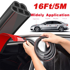 16FT/5M Car Door Rubber Seal Hollow Strip L-Shape Automotive Stripping Universal picture