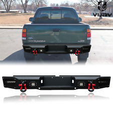 Vijay For 2000-2006 Toyota Tundra Steel Rear Black Bumper W/ LED Lights & D-Ring picture