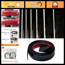 16Ft Glossy Black Auto Molding Trim - Extra Thick Bumper Window Door Strip, Scra picture