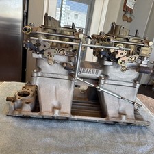WEIAND VINTAGE BBC CHEVY 396-454 TUNNEL RAM INTAKE 2X4 HOLLEY 600 CARBURETORS picture
