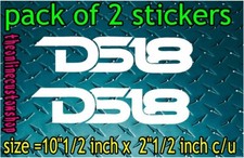 DS18 CAR AUDIO  VINYL STICKER PAIR [ color white ] picture