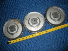VINTAGE LOT OF 3 OEM CADILLAC CHROME SILVER CENTER CAP picture