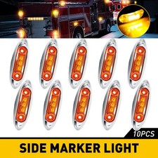 10/50pcs Amber 3-LEDs Clearance Side Marker Light for Car Truck Trailer Pickup picture