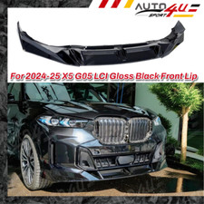 V Style Front Bumper Lip Lower Car Spoiler Fits 2024-2025 BMW X5 G05 LCI M Sport picture