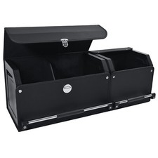 Car Trunk Organizer 2 in 1 Leather Car Storage Box with Lid and Sturdy Handle picture