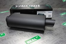 Vibrant StreetPower Flat Black Oval Muffler with Single 3