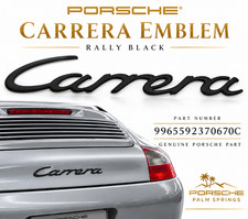 Genuine Porsche 911 996 Carrera Rally Black Upper Decklid Emblem 9965592370670C picture