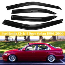 For 1996-2000 Honda Civic Sedan JDM 3D Wavy Mugen Style Window Visor Rain Guards picture