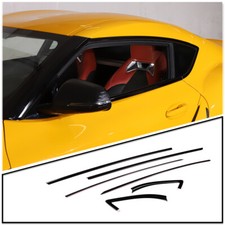 Glossy balck Window Frame Trim Cover S. Steel 6 Pcs Fits Toyota Supra 19-25 picture