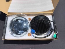 7 Inch LED Headlights Pair Angel Eye White Amber Halo Jeep CJ TJ JK 4Mudders picture