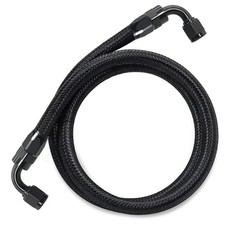 ZONBANG Assembled 6AN Fuel Line Kit CPE with Hose End 3ft(90°+90°), Black  picture