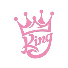 Simple Royal King With Crown Sticker Decal Die Cut picture