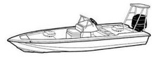 7.6oz BOAT COVER HEWES-EAST COAST REDFISHER 16 W/ POLING PLATFORM 2003-2015 picture