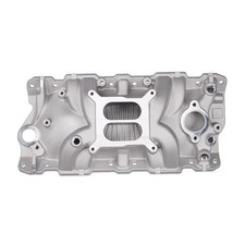 For Small Block Chevy SBC 262-400 1955-1986 Aluminum Dual Plane Intake Manifold picture