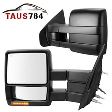Left+Right Power Heated Tow Mirrors for 2007- 2014 Ford F150 Signal Puddle Light picture