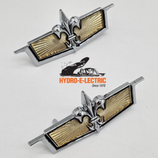 NEW 1975-1976 Chevrolet Caprice Chrome Fender Emblem Fleur De Lis- Pair picture