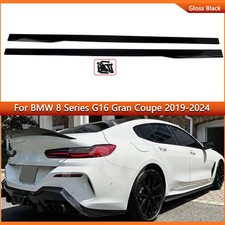 For 2019-2024 BMW 8 Series G16 Gloss Black Side Skirt Bodykit Spoiler Lip Trim picture