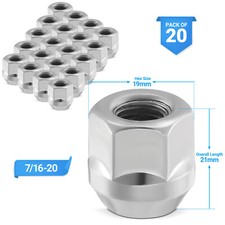 20Pc 7/16-20 Open End Lug Nuts Fits Classic Chevy Corvette Camaro Chevelle SS picture