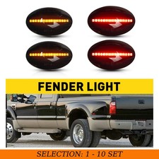 4-40X LED Fender Bed Side Marker Lights Amber Red for Ford F-350 F-450 1999-2010 picture