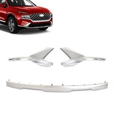 For 2021-23 Hyundai Santa Fe Front Bumper Skid Plate Molding Deflector Silver picture