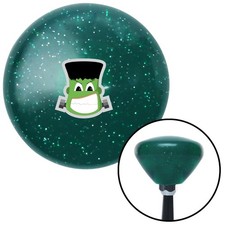 Frankenstein Cartoon Angry Green Retro Metal Flake Shift Knob w/ M16x1.5 Insert picture