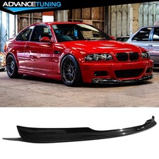 For 01-06 BMW E46 M3 CSL Style Unpainted Black PU Front Bumper Lip Chin Spoiler picture