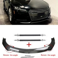 Carbon Fiber Style Front Bumper Lip Splitter&Strut Rods For Audi TTS Quattro US picture