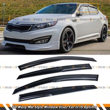 FOR 2011-15 KIA OPTIMA SX EX LX 3D WAVY WINDOW VISOR RAIN GUARD DEFLECTOR SHADE picture