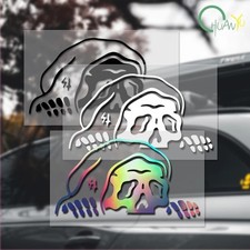 Halloween Skeleton Car Sticker Reaper Ghost Window Windshield Vinyl Decal picture