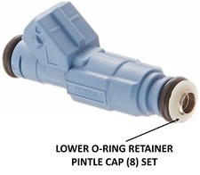 for Bosch Type 3 Fuel Injector | Lower O-Ring Retainer Pintle Cap Kit | Set of 8 picture