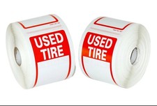 2 Rolls of Tire Label - Used Tire Stickers  6