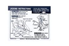 1968-69 Chevelle Station Wagon Jack Instruction Decal Reproduction picture