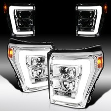 Fit 2011-2016 Ford F250 F350 F450 LED Bar Projector Headlights Headlamps 11-16 picture