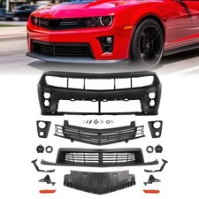Fits 2010-13 Chevrolet Camaro Front Bumper Cover ZL1 Style W/ Grille + Fog Light picture