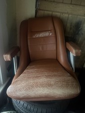 Very Rare Original Hinkley Helm Seat Leather And Stainless Boat yacht Captains picture