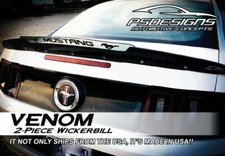 PSDesigns 2PC Wickerbill spoiler fits 10-14 Ford Mustang wicker bill picture