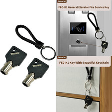 2 Pack FEO-K1 Elevator Keys Fire Service Key Recall Reset, 2 Pack picture
