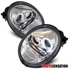 Fit 1998-2005 Volkswagen Beetle LED Halo Projector Headlights Lamps Left+Right picture