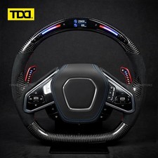 TDD Real Carbon Fiber LED Steering Wheel For Chevrolet C8 picture